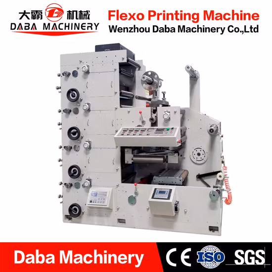 DBRY-320 Roll Cold Stamping Laminating Die Cutting Punching Slitting Color Label Flexo Printing Machine for Aluminum Foil Plastic Paper Cup Film Label Print